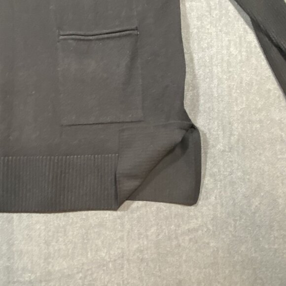 Chicos Black Sweater Dress With Pockets Button Rayon/Nylon Womens Size 0 U.S. S - Picture 8 of 11